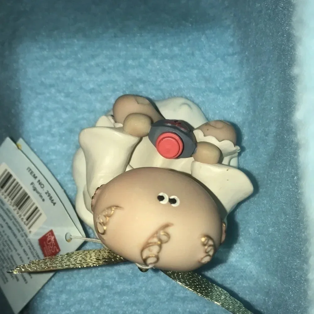 ANGEL Cheeks Kirk’s Critters by Russ Berrie guardian angel 2 1/2” NEW NWT